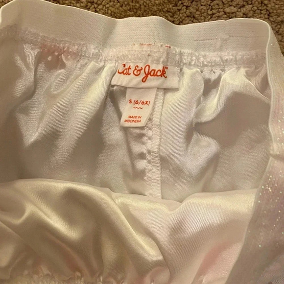 Cat & jack spring summer white tulle skirt with pink yellow orange sequins s 6 - Picture 5 of 8